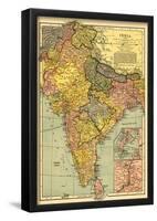 India - Panoramic Map-null-Framed Poster