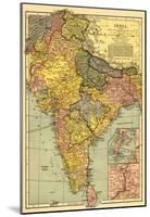 India - Panoramic Map-null-Mounted Poster