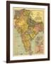 India - Panoramic Map-Lantern Press-Framed Art Print