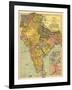 India - Panoramic Map-Lantern Press-Framed Art Print