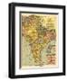 India - Panoramic Map-Lantern Press-Framed Art Print