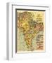 India - Panoramic Map-Lantern Press-Framed Art Print