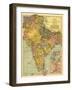 India - Panoramic Map-Lantern Press-Framed Art Print