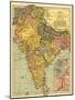 India - Panoramic Map-Lantern Press-Mounted Art Print