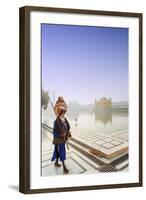 India, Punjab, Amritsar, a Sikh Pilgrim Carrying a Barcha Spear-Alex Robinson-Framed Photographic Print