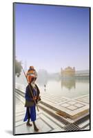 India, Punjab, Amritsar, a Sikh Pilgrim Carrying a Barcha Spear-Alex Robinson-Mounted Photographic Print