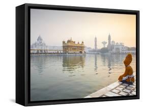 India, Punjab, Amritsar, Pilgrims at the Harmandir Sahib,  Nown As the Golden Temple-Jane Sweeney-Framed Stretched Canvas