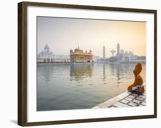 India, Punjab, Amritsar, Pilgrims at the Harmandir Sahib,  Nown As the Golden Temple-Jane Sweeney-Framed Photographic Print