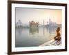 India, Punjab, Amritsar, Pilgrims at the Harmandir Sahib,  Nown As the Golden Temple-Jane Sweeney-Framed Photographic Print