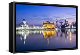 India, Punjab, Amritsar, the Golden Temple - the Holiest Shrine of Sikhism Just before Dawn-Alex Robinson-Framed Stretched Canvas