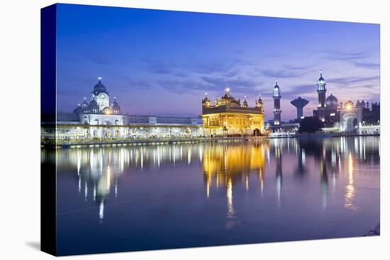 India, Punjab, Amritsar, the Golden Temple - the Holiest Shrine of Sikhism Just before Dawn-Alex Robinson-Stretched Canvas