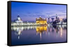 India, Punjab, Amritsar, the Golden Temple - the Holiest Shrine of Sikhism Just before Dawn-Alex Robinson-Framed Stretched Canvas