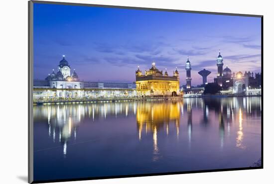 India, Punjab, Amritsar, the Golden Temple - the Holiest Shrine of Sikhism Just before Dawn-Alex Robinson-Mounted Photographic Print