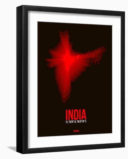 India Radiant Map 4-NaxArt-Framed Art Print