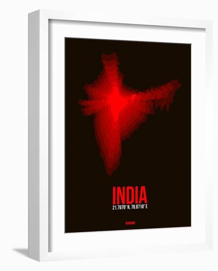 India Radiant Map 4-NaxArt-Framed Art Print