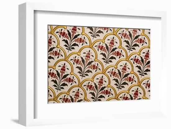 India, Rajasthan, Bikaner. Painting in Weather Palace in Junagarh Fort-Alida Latham-Framed Photographic Print