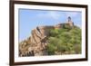 India, Rajasthan, Jaipur. a Massive Stone Wall-Nigel Pavitt-Framed Photographic Print