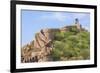 India, Rajasthan, Jaipur. a Massive Stone Wall-Nigel Pavitt-Framed Photographic Print