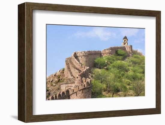 India, Rajasthan, Jaipur. a Massive Stone Wall-Nigel Pavitt-Framed Photographic Print