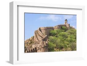 India, Rajasthan, Jaipur. a Massive Stone Wall-Nigel Pavitt-Framed Photographic Print