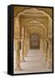 India, Rajasthan, Jaipur Amber Fort. Arches-Emily Wilson-Framed Stretched Canvas