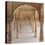 India, Rajasthan, Jaipur, Amber Fort-Michele Falzone-Stretched Canvas