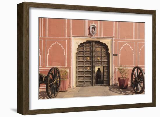 India, Rajasthan, Jaipur, Entrance of City Palace with Shrine-Alida Latham-Framed Photographic Print