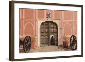 India, Rajasthan, Jaipur, Entrance of City Palace with Shrine-Alida Latham-Framed Photographic Print