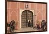 India, Rajasthan, Jaipur, Entrance of City Palace with Shrine-Alida Latham-Framed Photographic Print