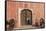 India, Rajasthan, Jaipur, Entrance of City Palace with Shrine-Alida Latham-Framed Stretched Canvas