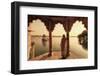 India, Rajasthan, Jaisalmer, Gadi Sagar Lake, Indian Woman Wearing Traditional Saree Outfit-Michele Falzone-Framed Premium Photographic Print