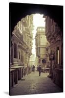 India, Rajasthan, Jaisalmer, Old Town, Patwa Ki Haveli (Traditional Ornately Decorated Residence)-Michele Falzone-Stretched Canvas