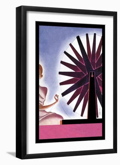 India's Symbolic Wheel-Frank Mcintosh-Framed Art Print