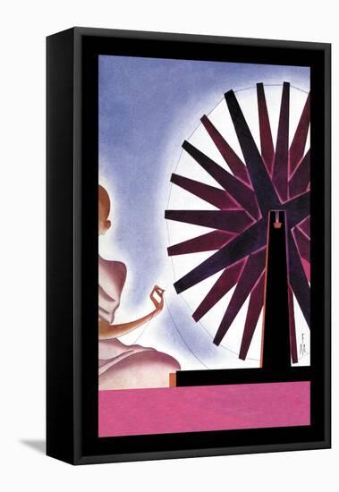 India's Symbolic Wheel-Frank Mcintosh-Framed Stretched Canvas