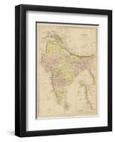 India Showing the Various Presidencies Under British Rule-null-Framed Photographic Print