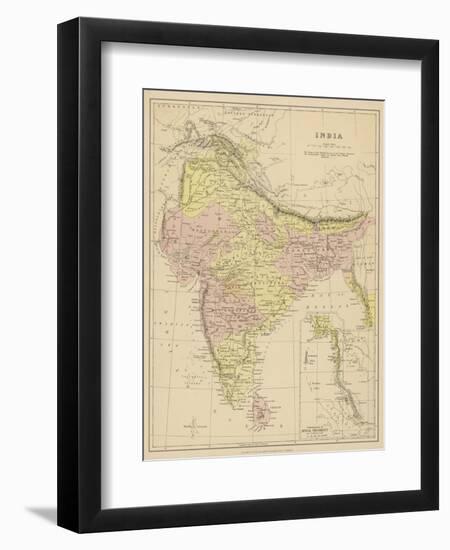 India Showing the Various Presidencies Under British Rule-null-Framed Photographic Print