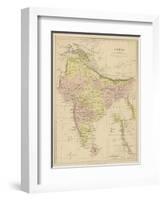 India Showing the Various Presidencies Under British Rule-null-Framed Photographic Print