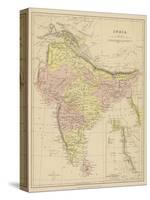 India Showing the Various Presidencies Under British Rule-null-Stretched Canvas