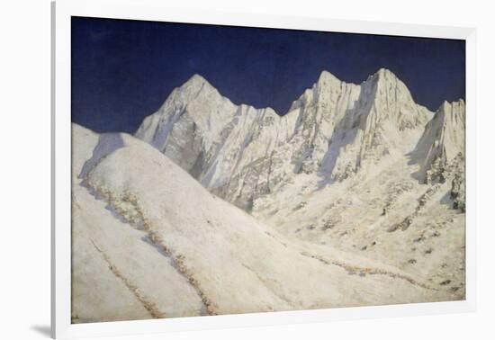 India. Snow on the Himalayas, 1874-1876-Vasili Vasilyevich Vereshchagin-Framed Giclee Print