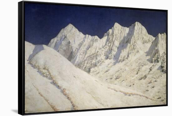 India. Snow on the Himalayas, 1874-1876-Vasili Vasilyevich Vereshchagin-Framed Stretched Canvas