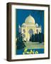India - Taj Mahal, Agra Uttar Pradesh - Vintage Travel Poster, 1930s-Pacifica Island Art-Framed Art Print