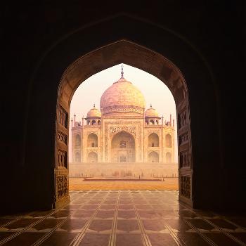 'India. Taj Mahal Indian Palace. Islam Architecture. Door to the Mosque'  Photographic Print - Banana Republic images 
