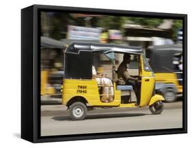 India, Tamil Nadu; Tuk-Tuk (Auto Rickshaw) in Madurai-Will Gray-Framed Stretched Canvas