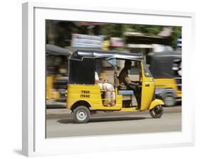 India, Tamil Nadu; Tuk-Tuk (Auto Rickshaw) in Madurai-Will Gray-Framed Photographic Print