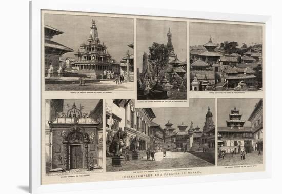 India, Temples and Palaces in Nepaul-null-Framed Giclee Print