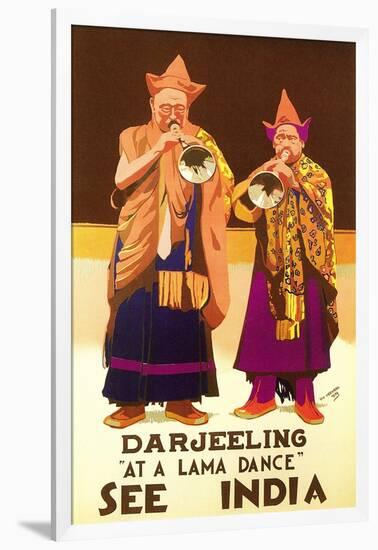 India Travel Poster, Darjeeling-null-Framed Art Print