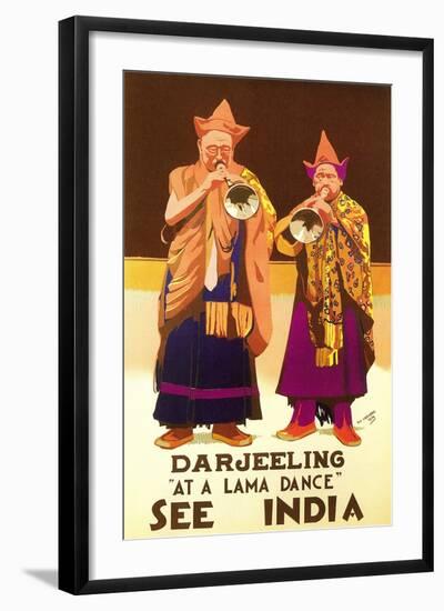 India Travel Poster, Darjeeling-null-Framed Art Print