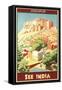 India Travel Poster, Jodhpur-null-Framed Stretched Canvas