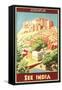India Travel Poster, Jodhpur-null-Framed Stretched Canvas