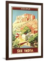 India Travel Poster, Jodhpur-null-Framed Art Print